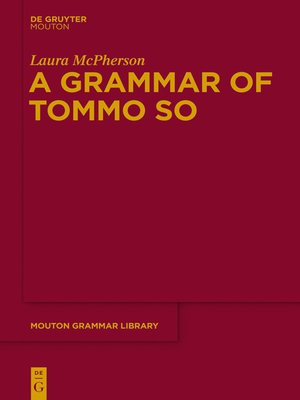 cover image of A Grammar of Tommo So